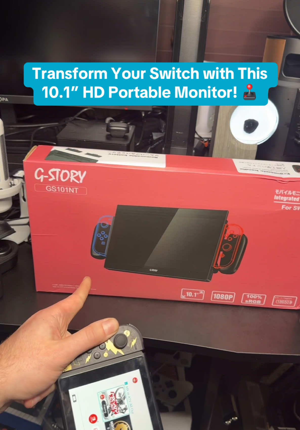 Take your Switch gaming to the next level with the G-STORY Portable Monitor! Enjoy a 10.1” HD screen, built-in speakers, and seamless docked gameplay with zero lag. Plus, charge your console while you play with the removable battery feature! Perfect for gaming at home or on the go. Grab yours now for just $149! Don’t miss this must-have for gamers! #PortableMonitor #SwitchGaming #GamerGear #HDDisplay #PortableSetup #TechForGamers #GamingOnTheGo #SwitchAccessories #HolidayDeals #GStoryMonitor #switchupgrade #gaming #christmasgiftideas #tiktokshopholidayhaul 