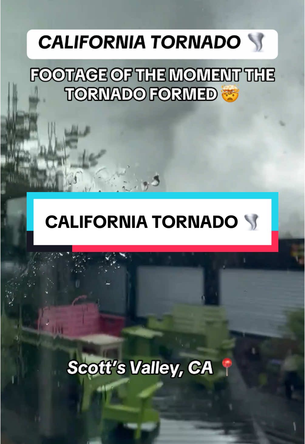 The moment the tornado in California touched down 🤯 #california #tornado #warning #sanfrancisco #weather 