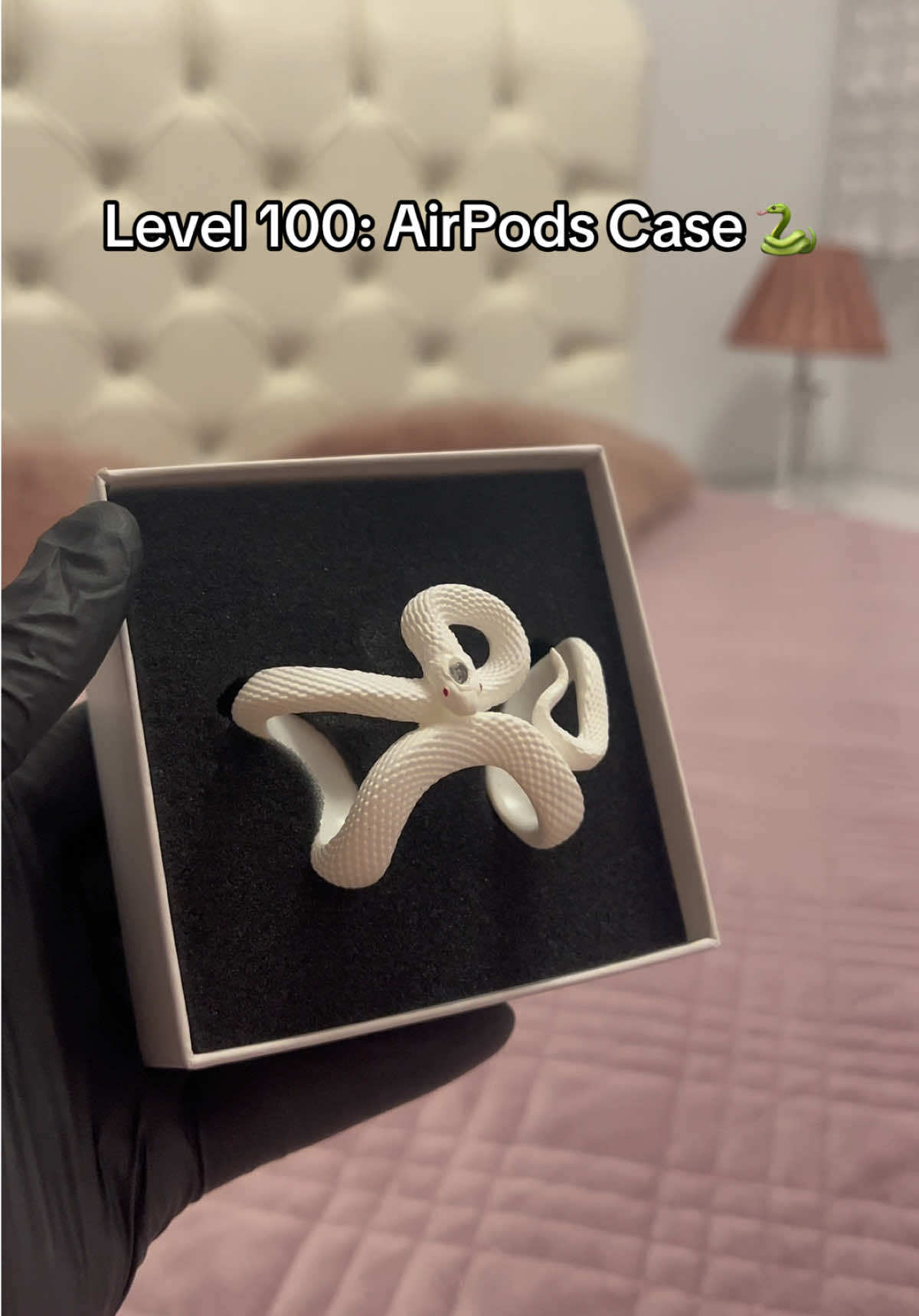 Level 100 AirPods ‘SNAKE’ Case 🐍 #airpodscase #airpod #snake 