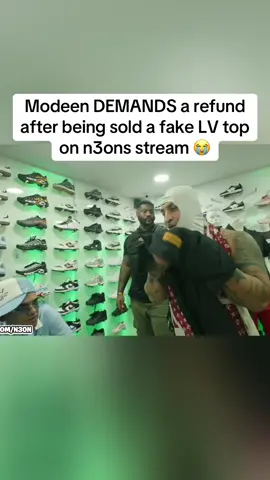Modeen demands a refund for being sold a fake LV top on n3ons stream #n3on #n3onclips #modeen #fyp #trending #viral 