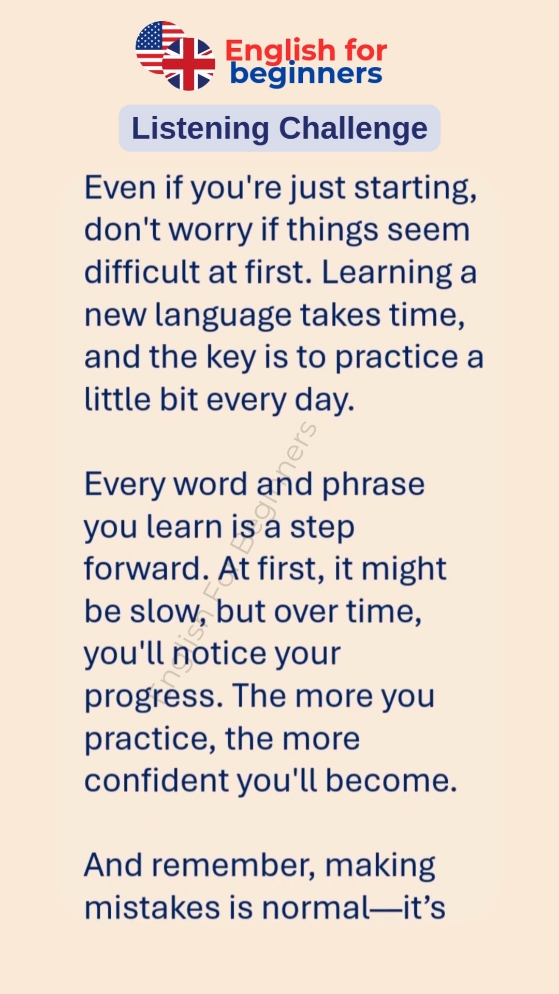 Listening Challenge. #englishforeveryone #practiceenglish #learnenglishdaily #learnenglish #englishcourse #easyenglishsentences #easyenglish #englishforbeginners #english #listening #listeningskills 