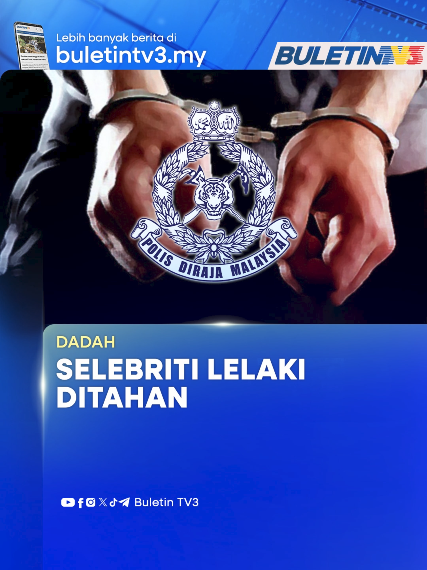 Selebriti Lelaki Ditahan Kes Dadah #beritaditiktok #buletintv3 #dadah #selebriti