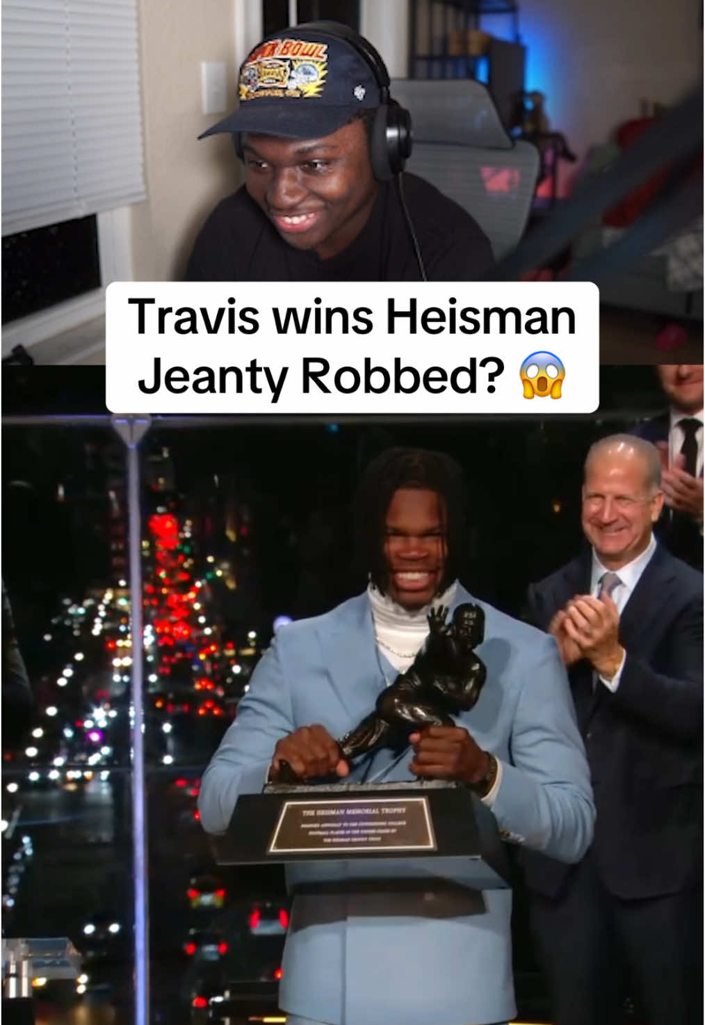 Travis Hunter Wins Heisman #heisman #heismantrophy #CollegeFootball #fyp 