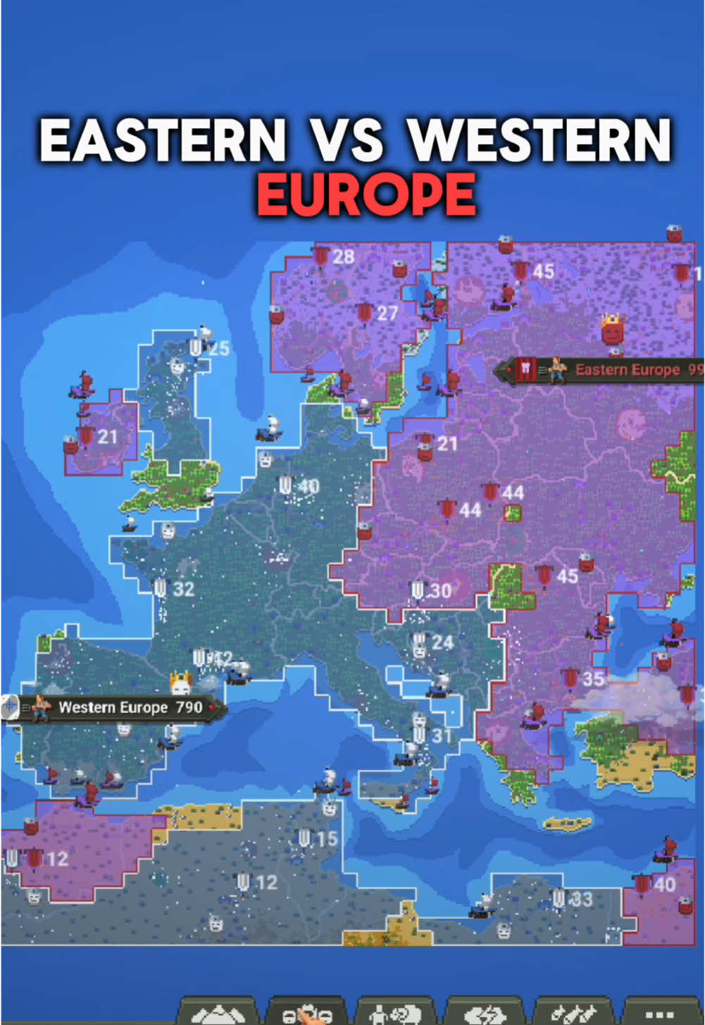 Eastern Vs Western Europe #fyp #foryou #tiktok #viral #worldbox #worldboxsimulat0r #europe 