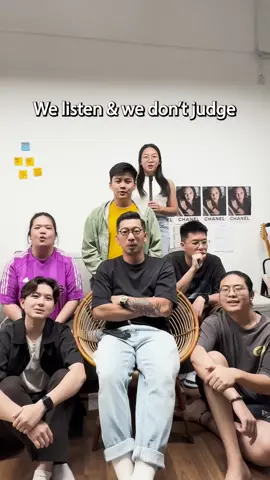 Our boss said next time we should do a “we listen and we judge” version 🫣