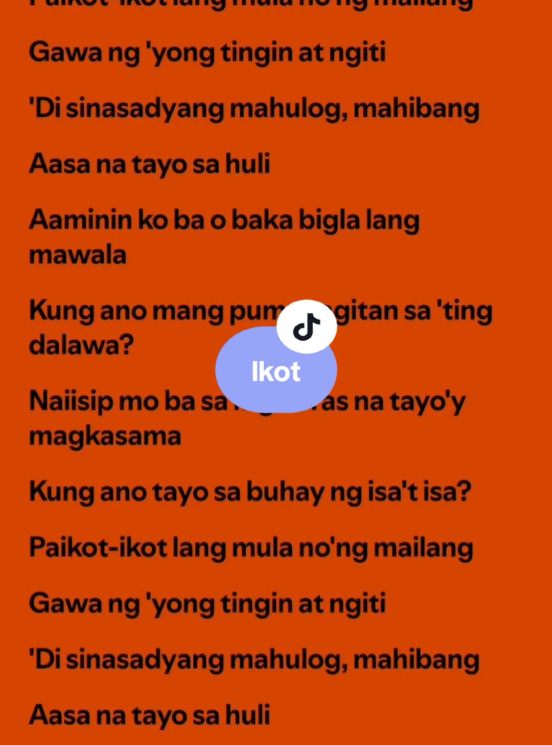 Ikot🎶 by: Over October #ikot #lyrics #spotify #kantakamuna🎤🎶 #oooooomerr_ #fyp 