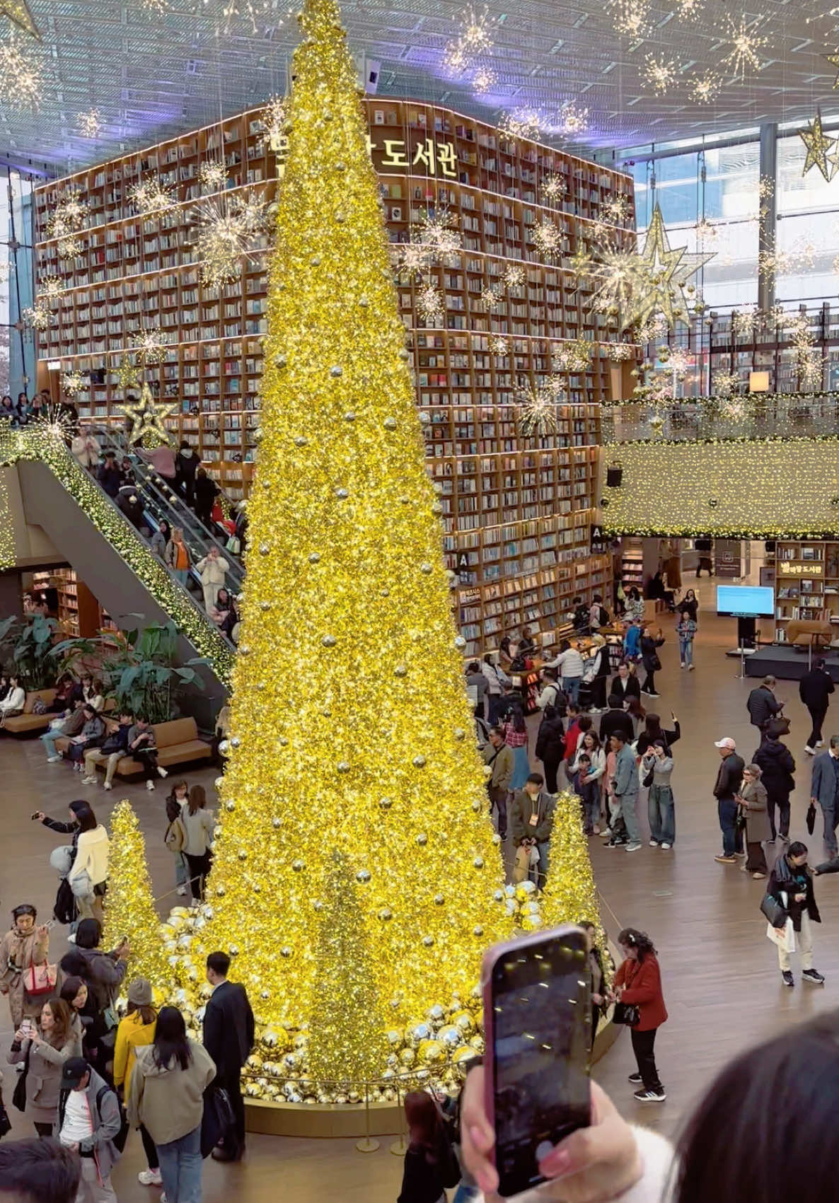 All I want  for Christmas is you #seoul #starfieldlibrary #christmastree 