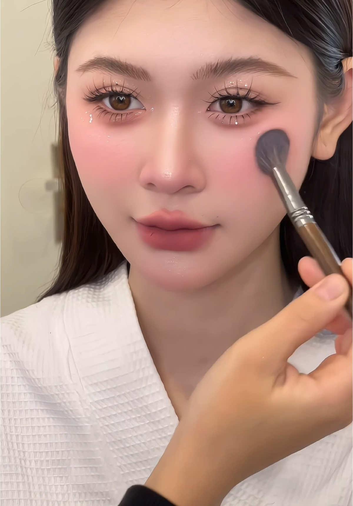 Hồng khổ xinh động lòng #THUYHANGTHUYMAKEKEUP #trending #xuhuong #makecodaudep #dadep 