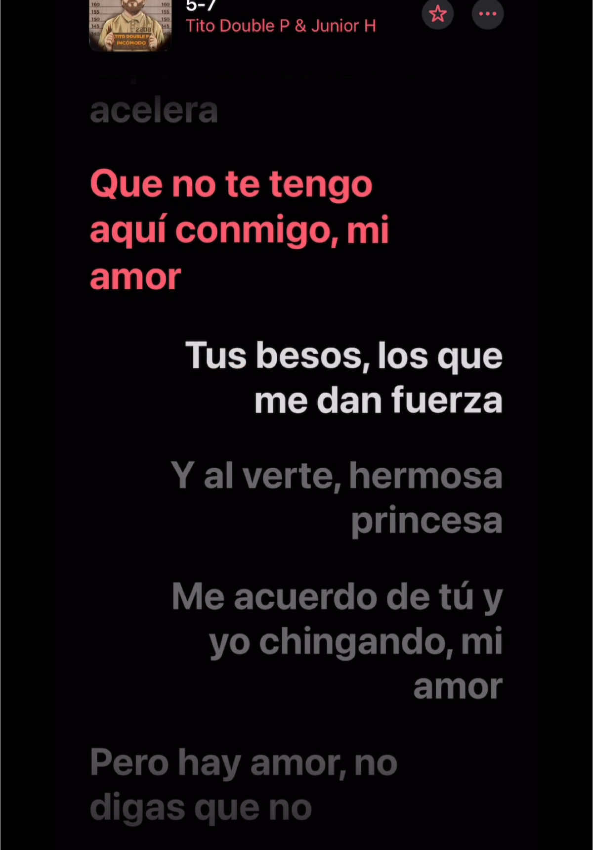 5-7 - Tito Double P & Junior H #titodoublep #juniorh ##57 #letra #rolitaschidas #status #rolitasparadedicar @TITODOUBLEP💰🖤 