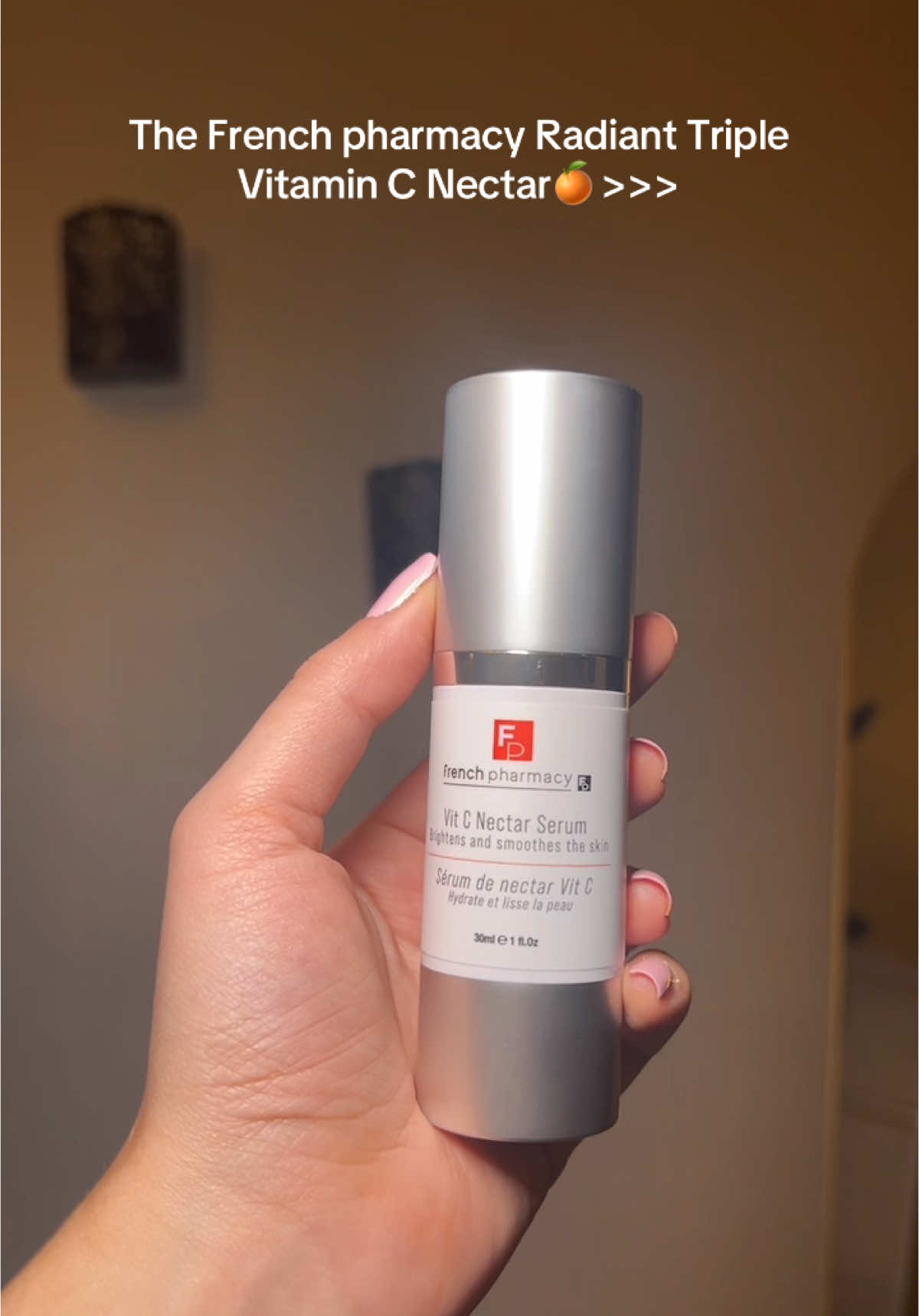 The most gentle, yet brightening vitamin c serum that i have ever tried 😩🫶 #fyp #vitamincserum #serum #brightening #TikTokShopHolidayHaul #skincare #winterfinds #beauty #routine #giftguide #blowthisup #skin #glowing #GlowUp #frenchpharmacy #creatorsearchinsights 