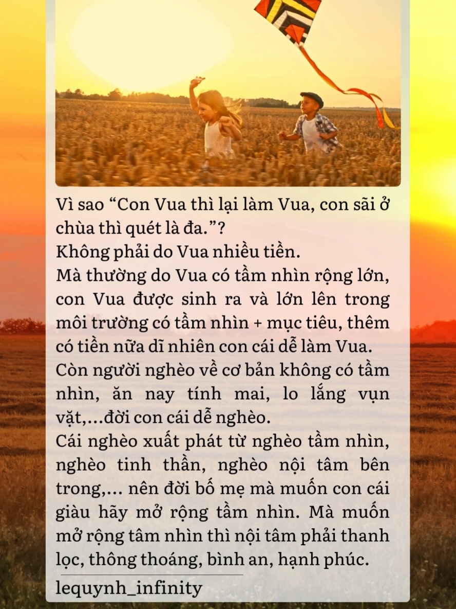 Con Vua thì lại làm Vua, con sãi ở chùa thì quét là đa. #lequynhvocuc #lequynhinfinity #thuctinh #tamlinh #fyp 