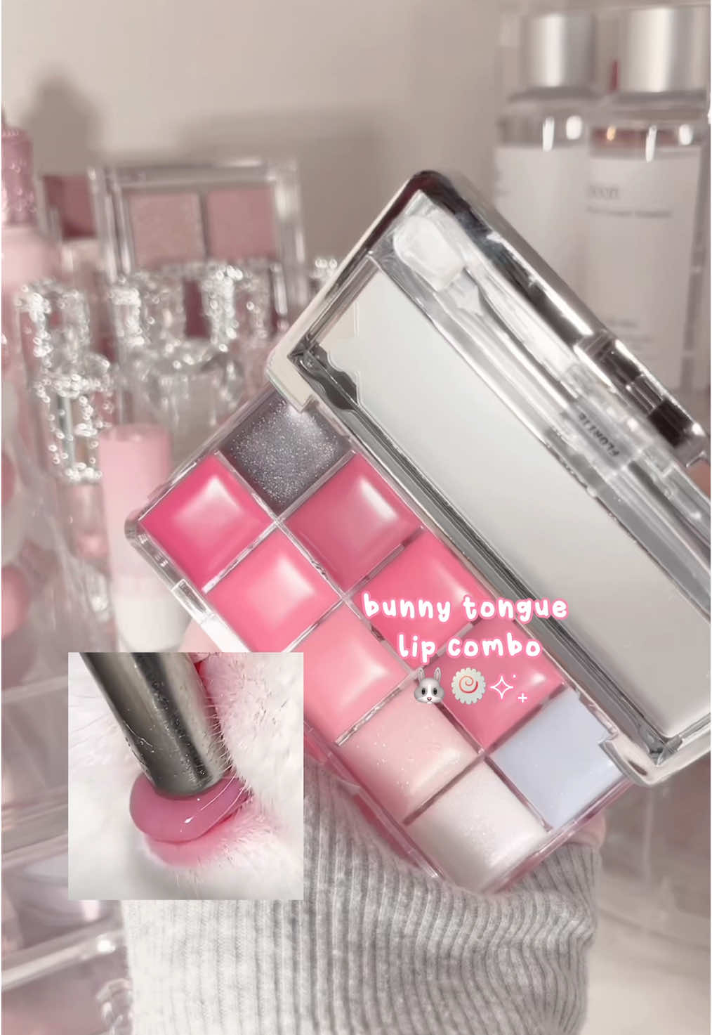 🫧🍥 bunny tongue combo #foryou #wongyoungism #kbeauty #bunnytongue #lipcombo #blowthisup #viral #fyp 