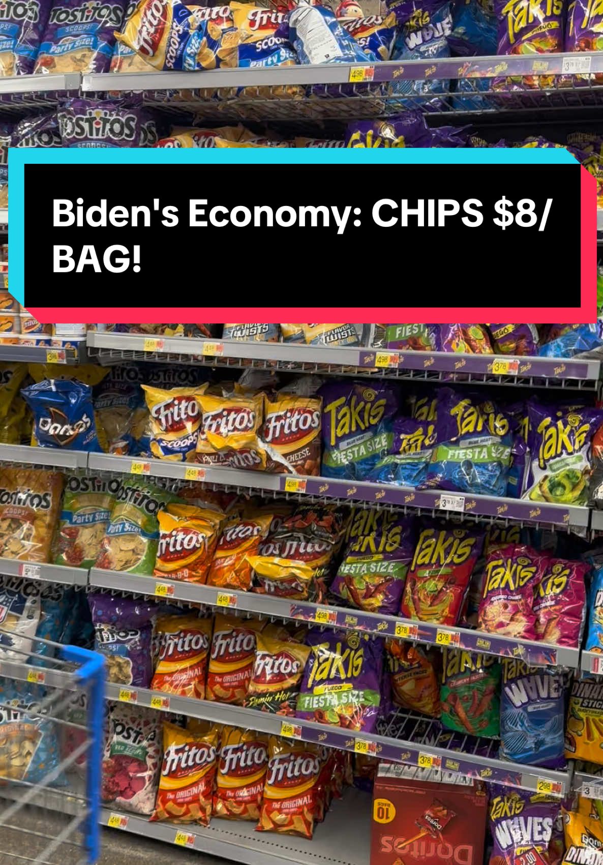 Biden's economy has chips at almost $10/bag! #fyp #fypシ #fypシ゚viral #trump #biden #economy #chips #lays #layschips #trump2024🇺🇸 #kamala #ww3 #snack #snacks #walmart #walmartfinds 