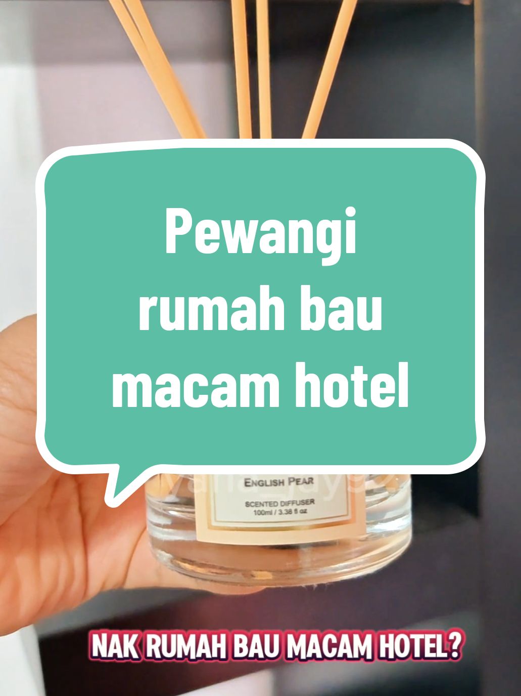 Nak tidur kat bilik pun seronok je bau wangi #pewangi #pewangirumah #aromatherapy 