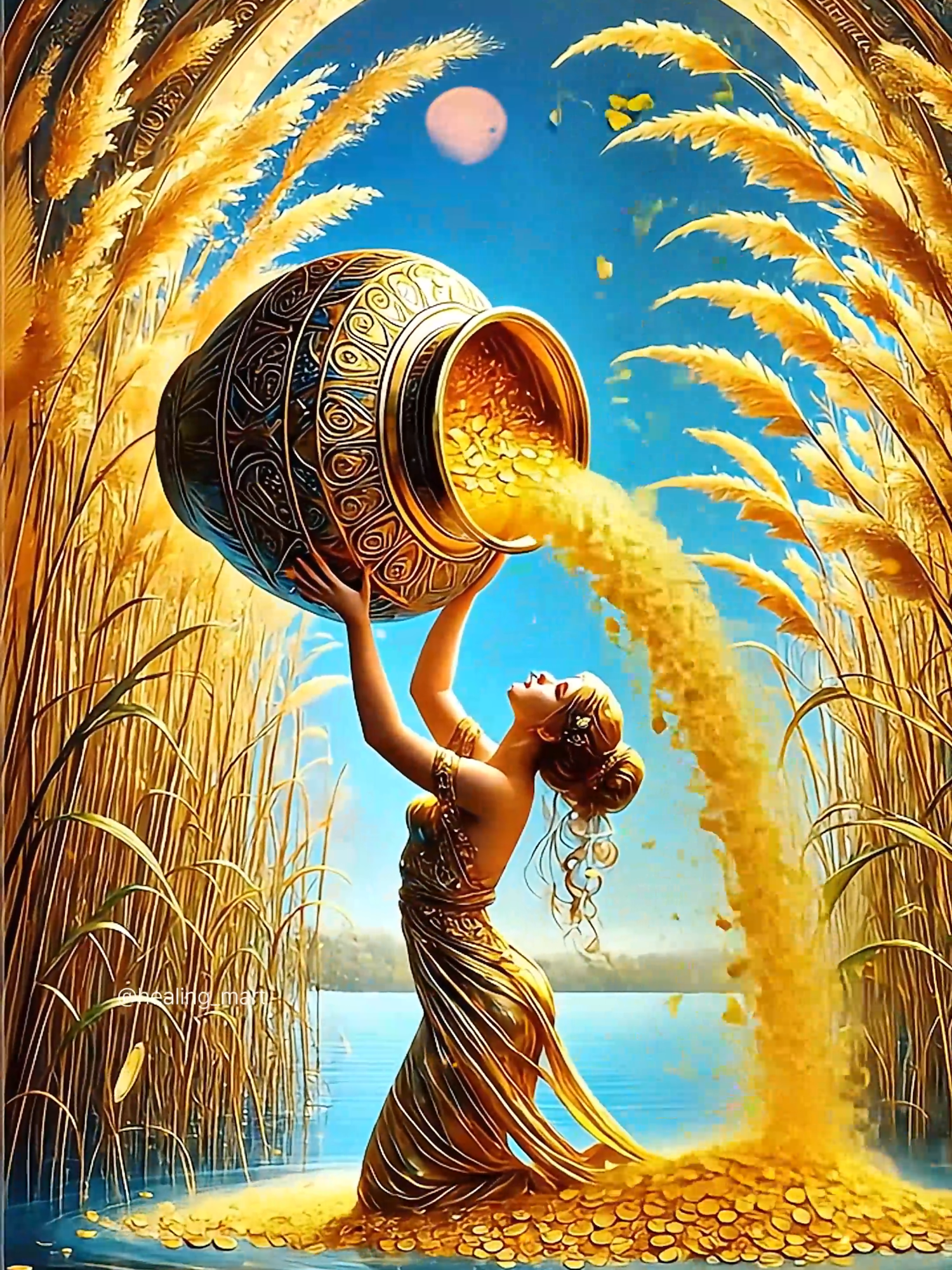 (Money Luck) a gift of gold from the goddess 