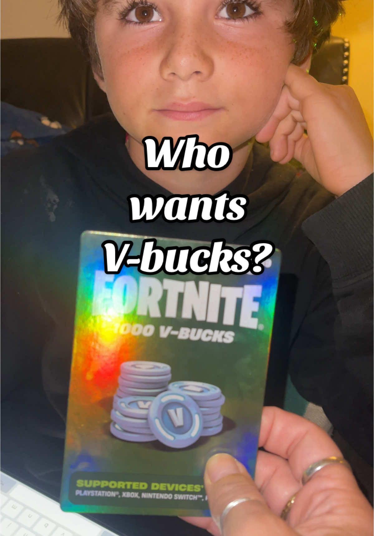 He didnt have permission so its gotta go! #vbucks #giveaway #kidsoftiktok #fortnite #robux 