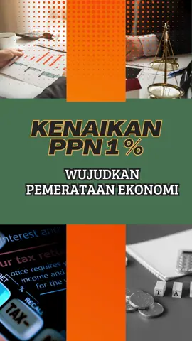 Kenaikan PPN 1% adalah langkah kecil dengan tujuan besar: pemerataan ekonomi untuk seluruh Indonesia. #KenaikanPPN #PemerataanEkonomi #PembangunanBersama #IndonesiaSetara #KontribusiKita #PPN1Persen #MasaDepanIndonesia #UntukKesejahteraan #LangkahKecilDampakBesar