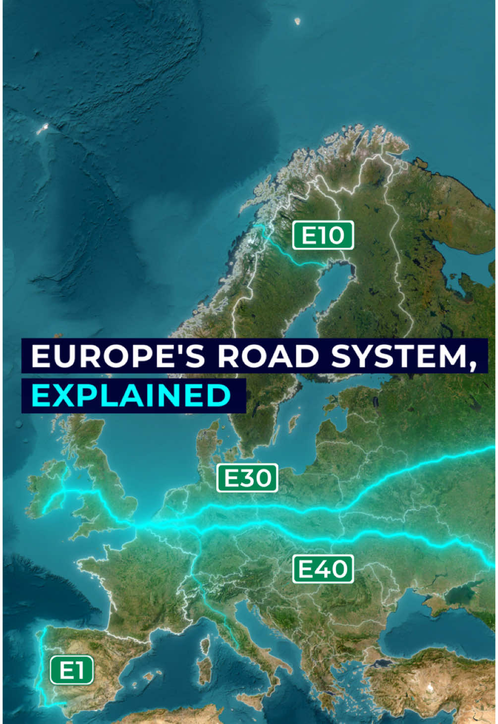 Did you know Europe’s E-Road Network uses a logical numbering system to guide travelers across borders? Odd numbers run north to south, while even numbers span east to west. Discover how routes like E40, the longest at over 8,000 kilometers, connect France to Kazakhstan, and how dual signage keeps drivers on track. #europe #eroad #road #european 