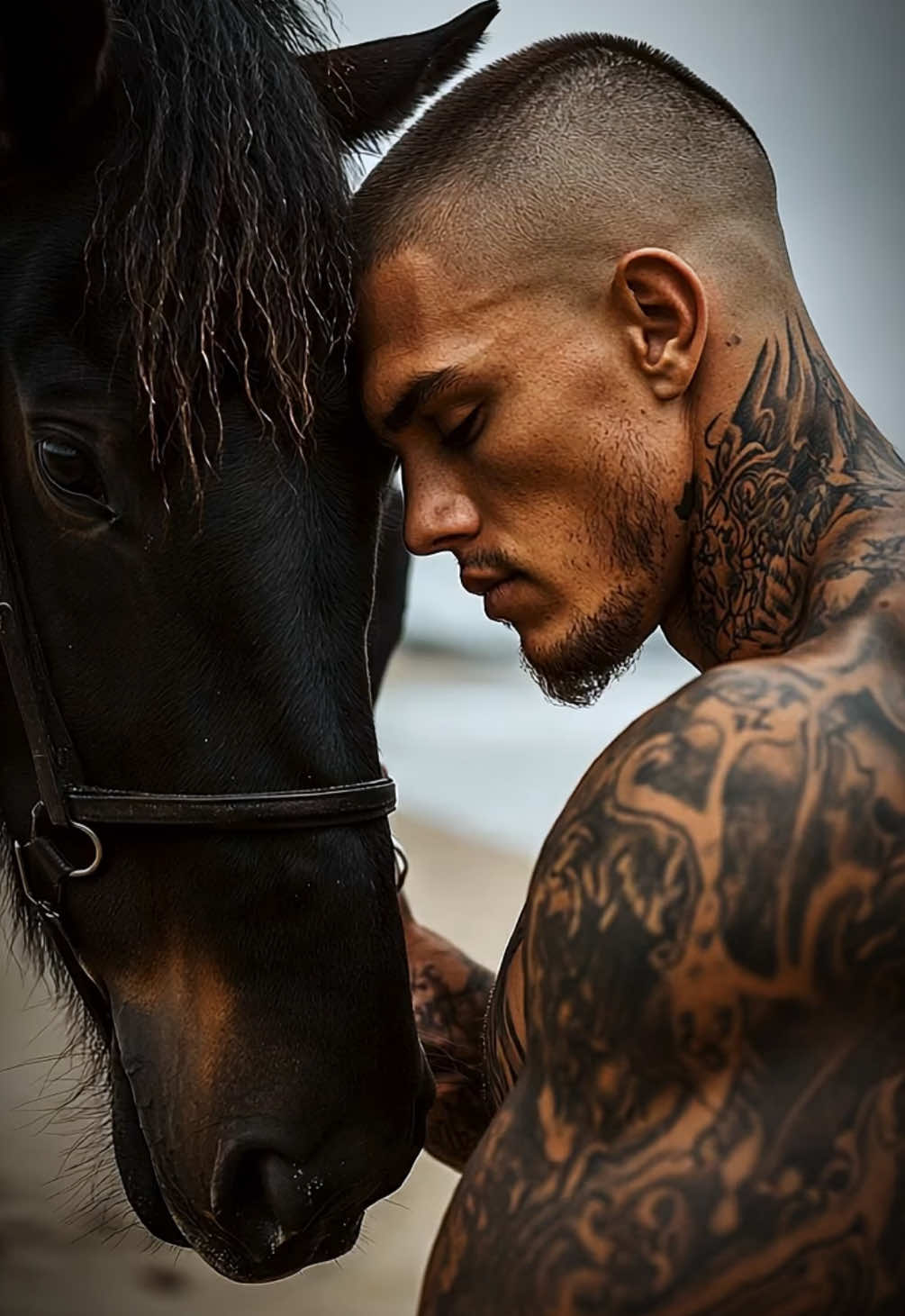 Sunday vibes 🫦 #booktokfyp #menoftiktok #horsetok #horseriding #beachvibes #tattoo #darkfantasy #bookboyfriend #militar #fantasy #animalsoftiktok #aivideo 