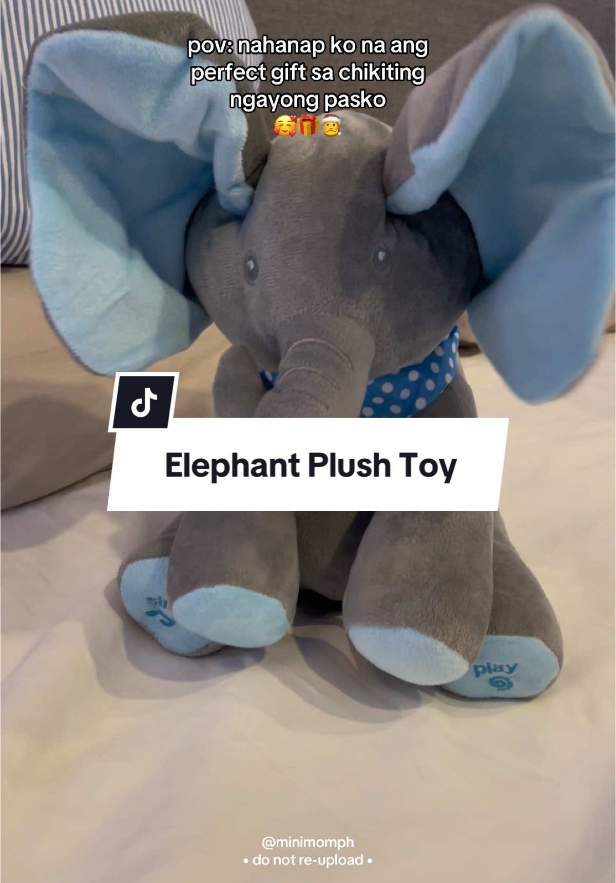 Can sing and play Peek-A-Boo! Gift idea ngayong pasko! 🎅🥰✨ #plushtoy #elephantplushtoy #babytoys #singingtoy #peekaboo #peekabootoy #babiesoftiktok #MomsofTikTok #giftideas #giftideasforkids #christmasgift #fyp #fypシ゚ #fypage #foryou #foryoupage #trending #viral 