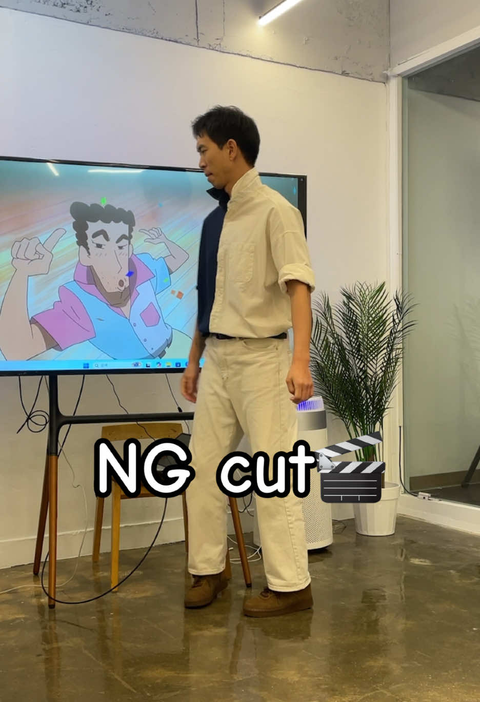 NG cut🎬😂 짱구아빠 춤 잘 추네…