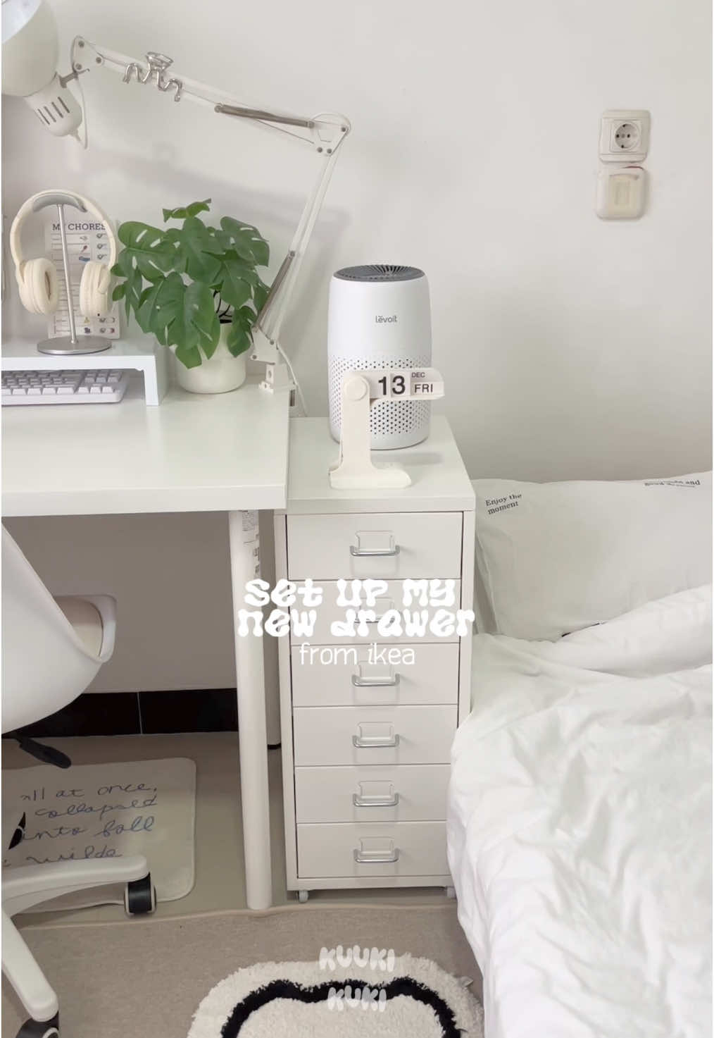 (l!nk bio no 115)  set up my helmer drawer w/ me  🩵  #unboxing #helmerikea #ikeadrawer #roomdecor #roominspo 