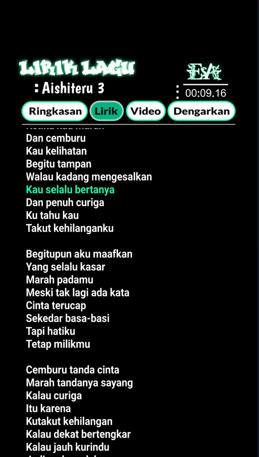 Aishiteru masih seru🎧🎶#lirikgoogle #lirik #lirikvideo #lagutrend #liriklagu #aishiteru #aishiteru3 #fyp #fypシ゚ #fypage #xybca #beranda #bismillahfypシ 