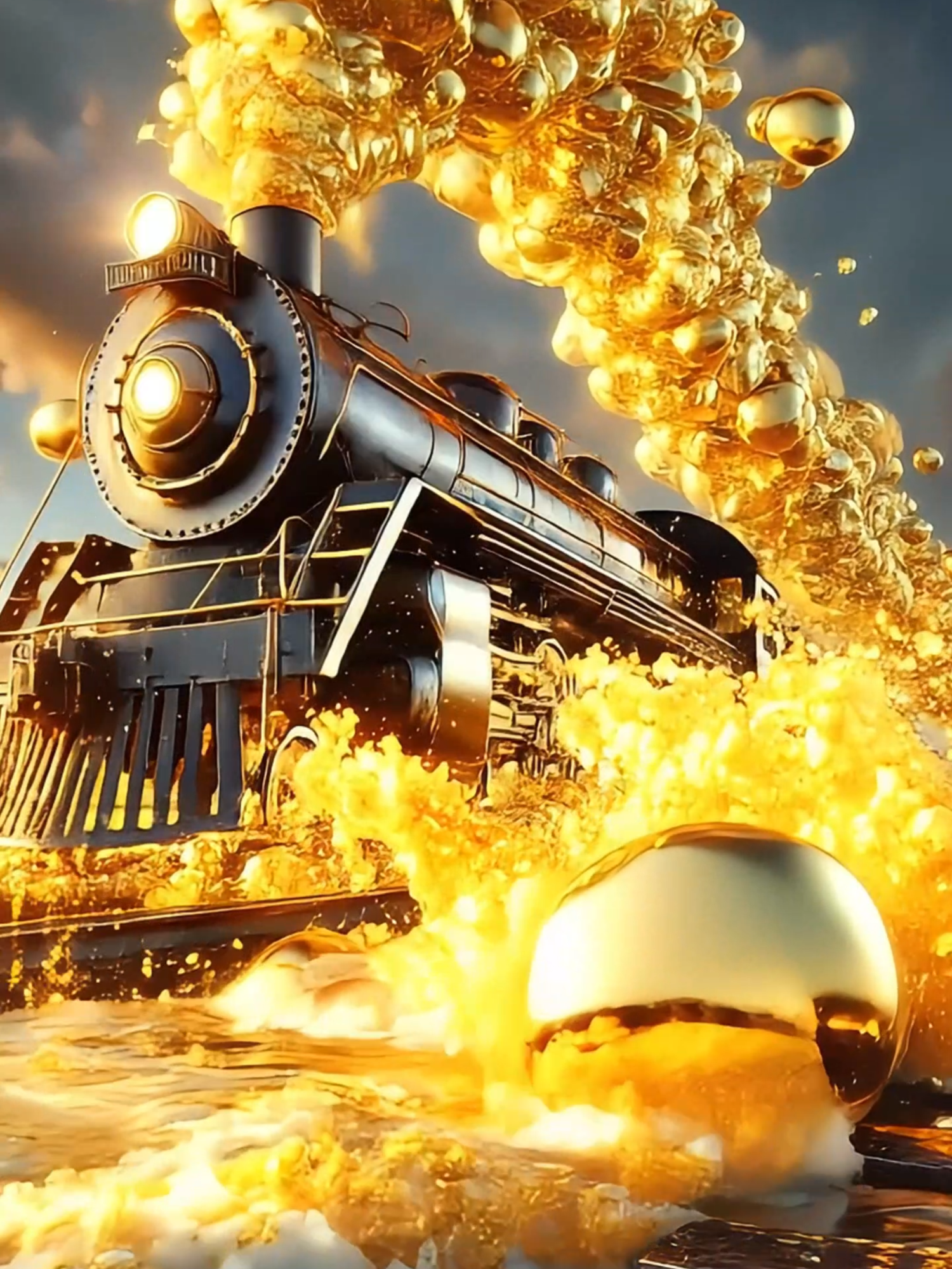 1000억 황금을 가득실은 기차가 여러분에게 갑니다!!! 빨리 받아가세요!! A train full of 100 billion gold is coming to you!!! Hurry up and get it!!