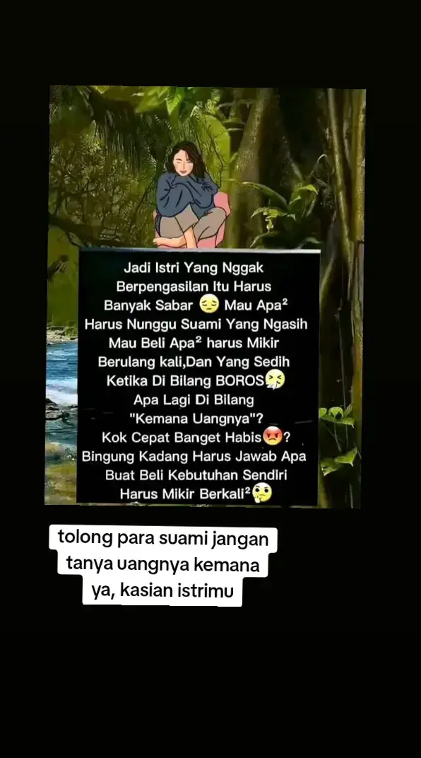 perempuan sensitif ya bro,untuk para suami/ laki-laki jangan Engkau tanya lagi setelah di berikan perempuan itu pakai hati bukan seperti kita pakai logika jadi gampang sakit hati,gampang luluh dengan kata kata gampang juga sakit dengan kata kata,di rubah ya,, #suami #suamiistribahagia #suamiistri #istri #keluarga #keluargabahagia 