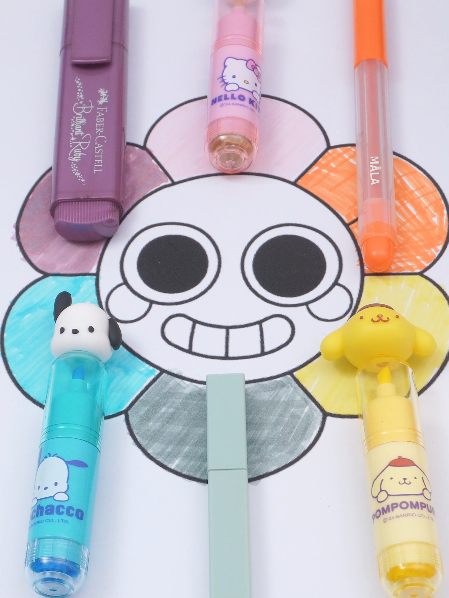 Sanrio Highlighter Battle#fyp #pochacco #cinnamoroll #sanrio #kuromi #pompompurin #mymelody