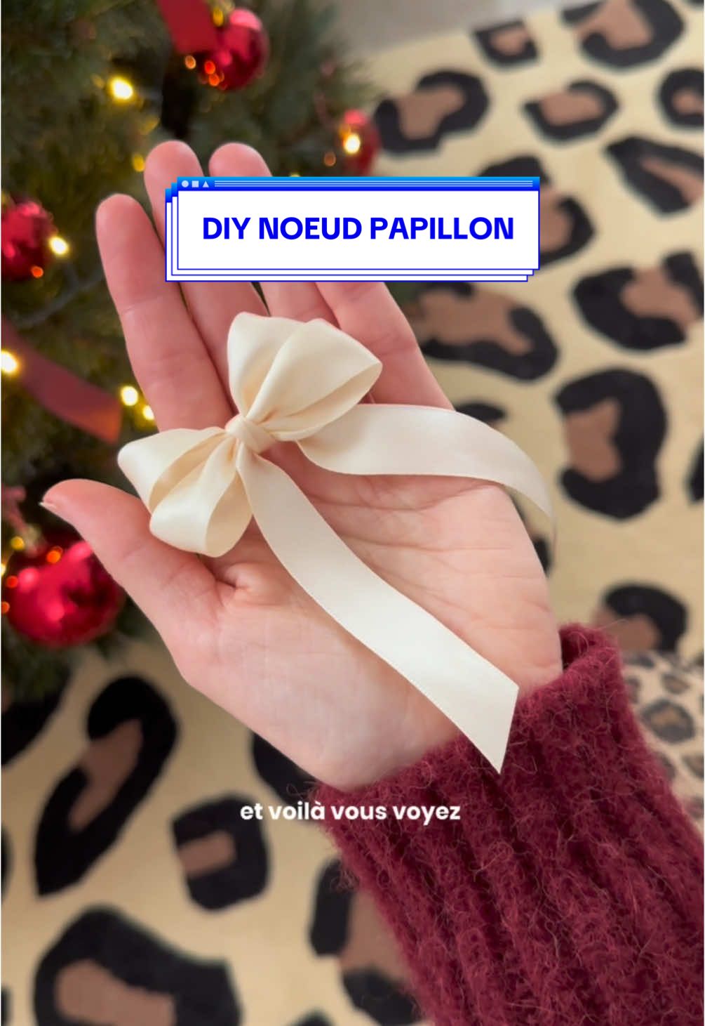 DIY NOEUD PAPILLON 🎀  #diybows #bow #christmastutorial #noeudpapillon 