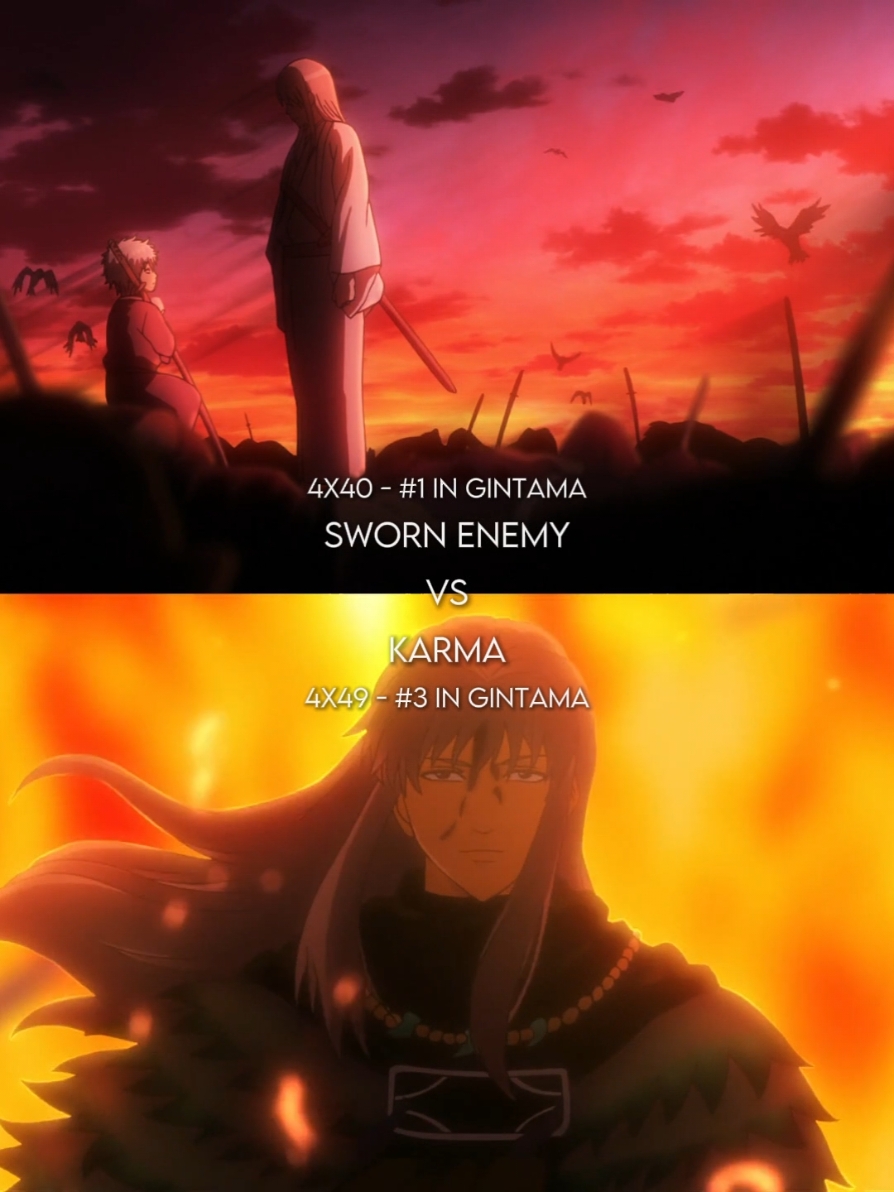 Sworn Enemy top 3 fs (SPOILERS + FAKE BLOOD) #gintama #swornenemy #karma #gintoki #edit #fyp #foryou #comparison 