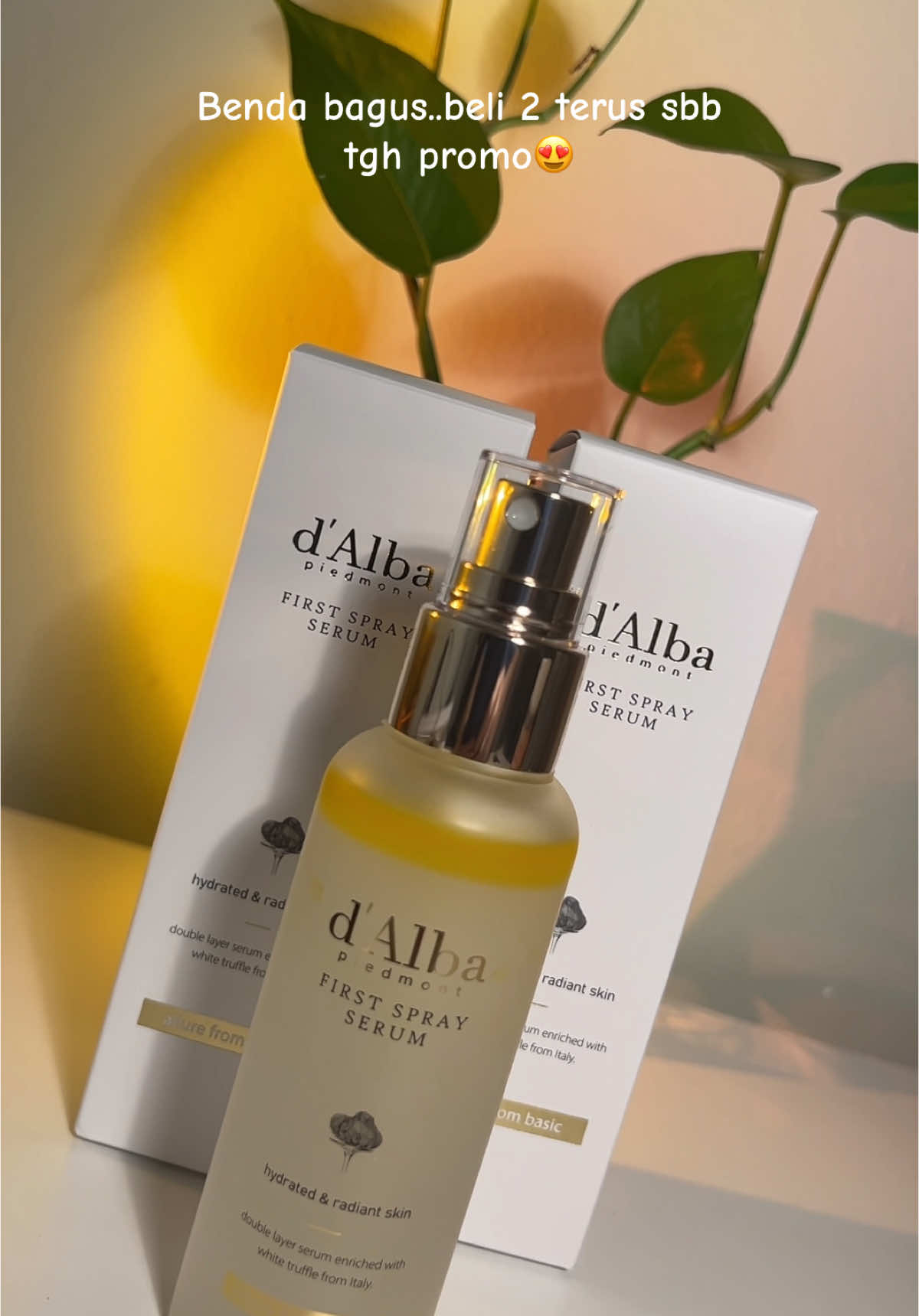 d’Alba first spray serum ni memang bagus sbb tu tak heran ramai artis2 pakai😍 harga kalau promo murah  #dalbafirstsprayserum #skincare #glowingskin #foryou #paydaysale #fyp 