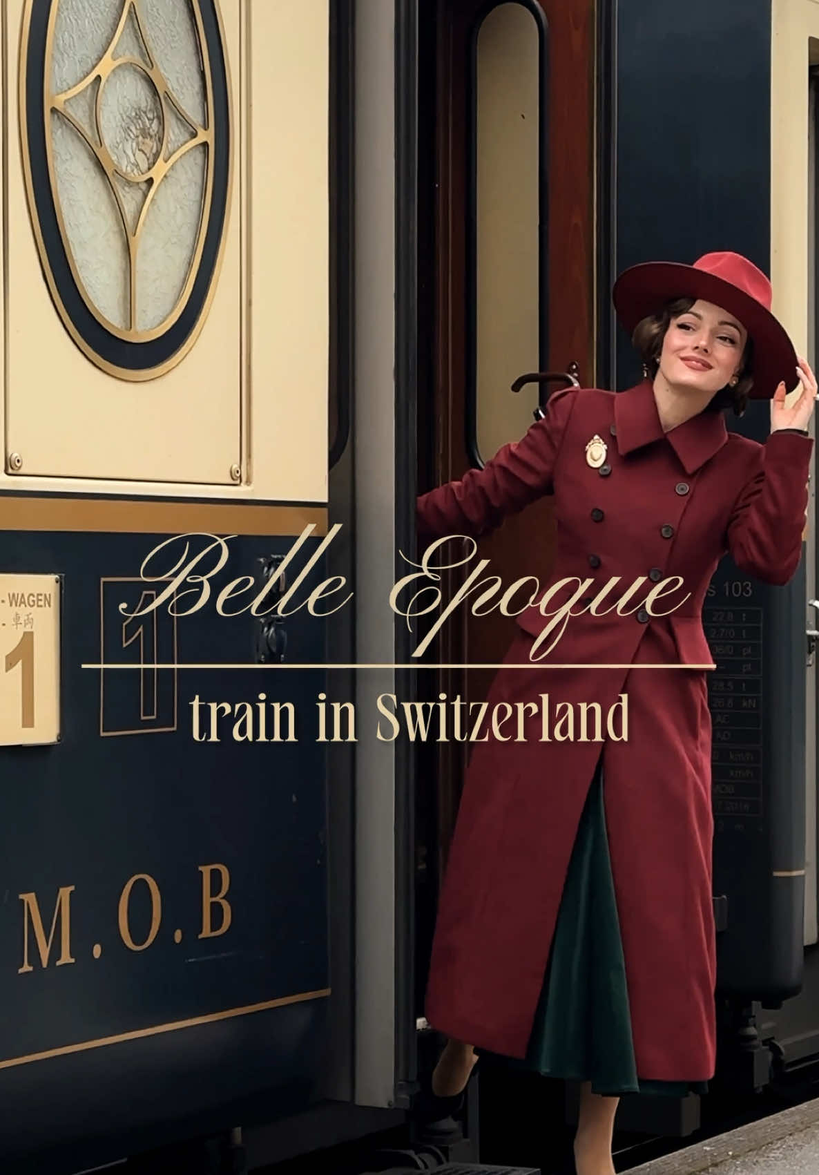 Travel through Switzerland in style! 🤩 I’ve been dreaming of this “Belle Époque” train experience for years, and I’m forever grateful to @Fairmont Hotels & Resorts Montreux for this incredible gift. 🏔️ As a vintage enthusiast and influencer, this was a truly mind-blowing moment for me! 🥹 We traveled from Montreux to Gstaad and back. But what happened on the return journey? I’ll reveal that in another post. 😈 The Belle Époque train is a masterpiece of vintage luxury, featuring elegant 1930s-style carriages with wood-paneled interiors, plush seating, and large panoramic windows to take in Switzerland’s breathtaking scenery. It operates twice daily on the GoldenPass Line between Montreux and Zweisimmen, with stops at iconic destinations like Gstaad. Tickets are approximately €50 for a 1st class GoldenPass ticket, and it’s worth every penny for this romantic and nostalgic experience! Share this special moment with me, and stay tuned for more stunning content from my trip to Montreux ⭐️ Outfits: 	•	Coats: Both from my @Gaâla Paris collection 	•	Dresses: @Lena Hoschek  	•	Hat: My collection with @Rosecherieparis  #switzerland #belleepoque #belleepoquetrain #montreux #switzerlandvacations #switzerlandwonderland #gstaad #vintagetrain #oldtrain #vintageblogger #1920s #1920sstyle #travelinstyle #fairmont #fairmontlemontreuxpalace #fairmontmontreuxpalace #fairmonthotels 