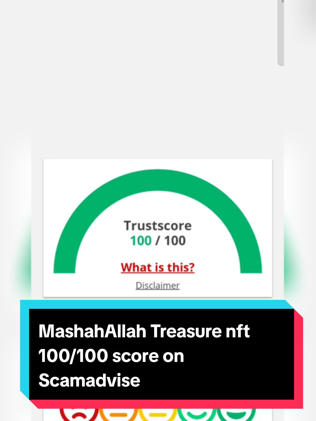 MashahAllah Treasure nft 100/100 score on #Scamadviser #TreasureNFT #crypto #Scamadviser #level2leaders #binance #viralnow 