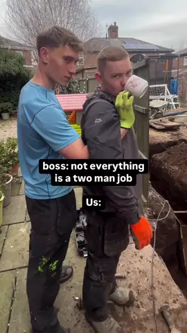When the labourers take teamwork to another level! 😅👷‍♂️👷‍♂️ #OneManJob #DynamicDuo #ConstructionComedy #ConstructionHumor  #JobsiteJokes #TooManyChefs #TeamworkMakesTheDreamWork #DoubleTheFun #LabourOfLove #BuildingBuddies #WorkplaceWit #constructionlife #builder #construction 
