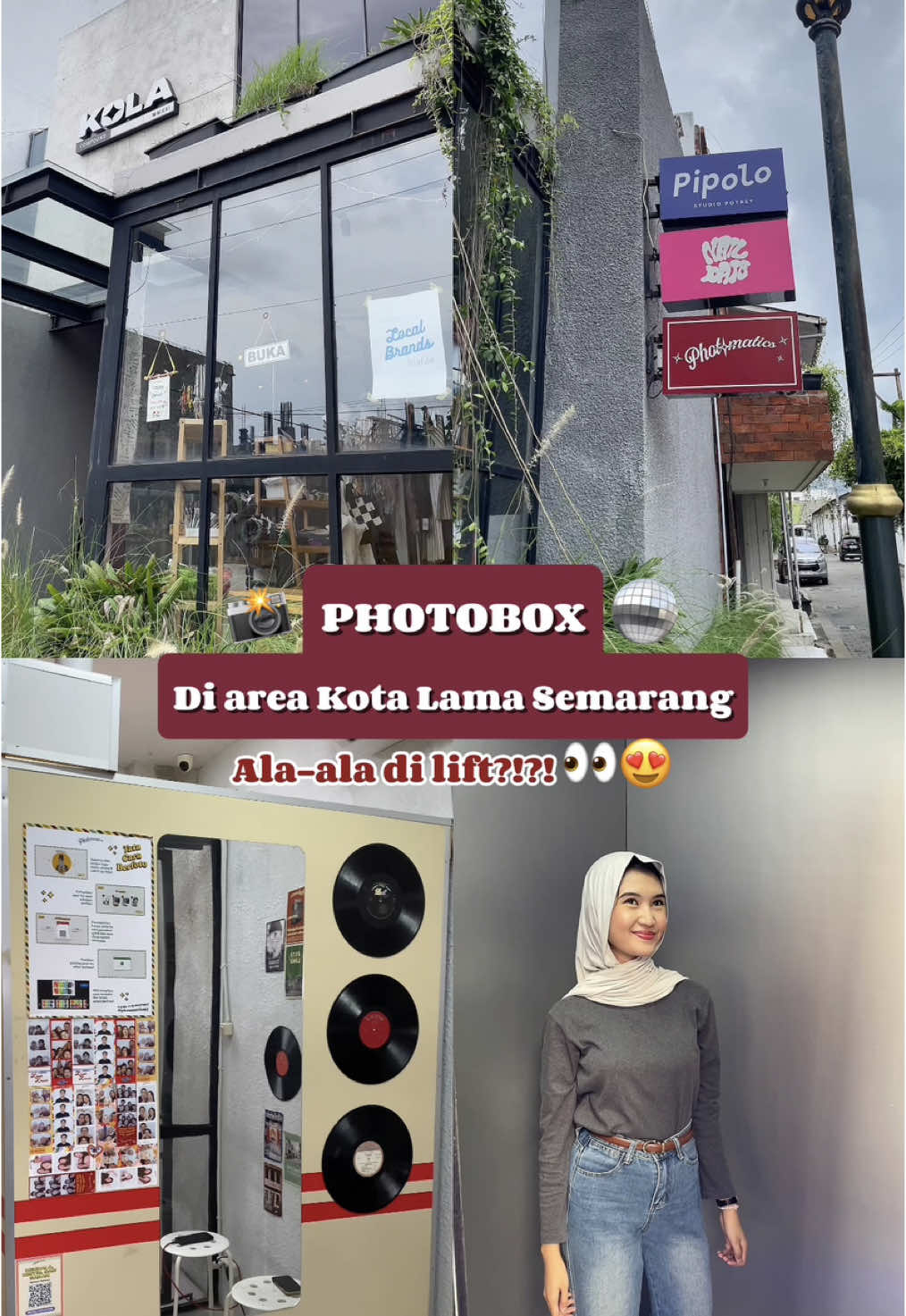 Kapan lagi bisa photobox ala-ala di lift + frame yg lucu lucu bgttt bikin salfok!!👀👀 the one and only @Photomatics 🫵🏻😍 yg aku suka photoboxnya mereka tuh punya banyak frame yg bikin aku salfokk sampe bingung milihnya🫣 📍Photomatics, Kola Compound (Lantai 2), Jl. Cendrawasih Gang 1 No.25, Kota Lama, Kec. Semarang Utara, Kota Semarang.  #LangsungCetakBawaPulang #Photomaticsid #photoboxsemarang #placetogosemarang #kotalamasemarang 