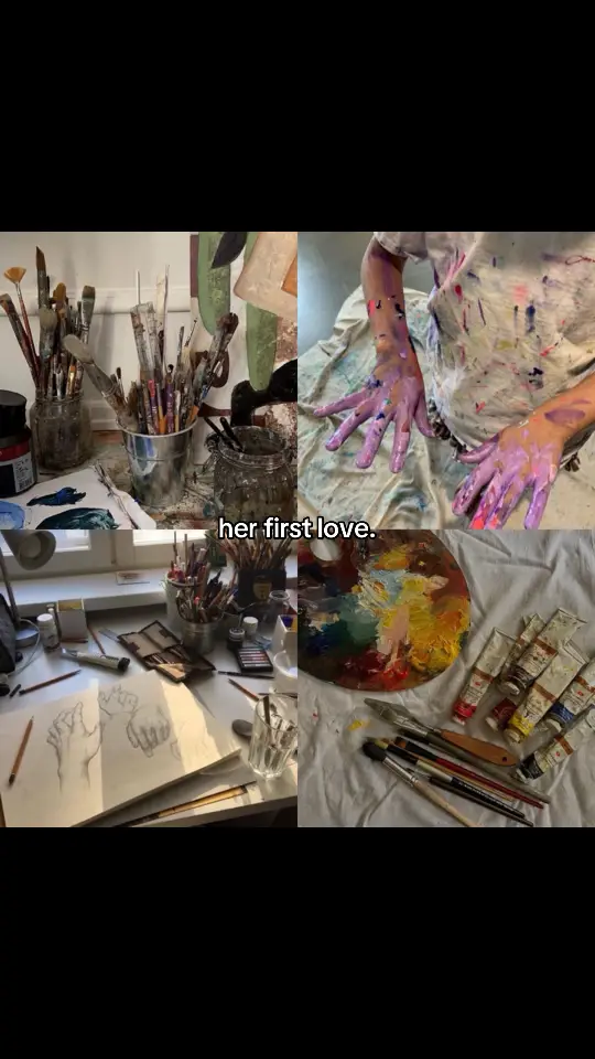 painting & drawing >>> #fyp #foryoupage #foryou #firstlove #gracieabrams #herfirstlove #painting #drawing #relatable 