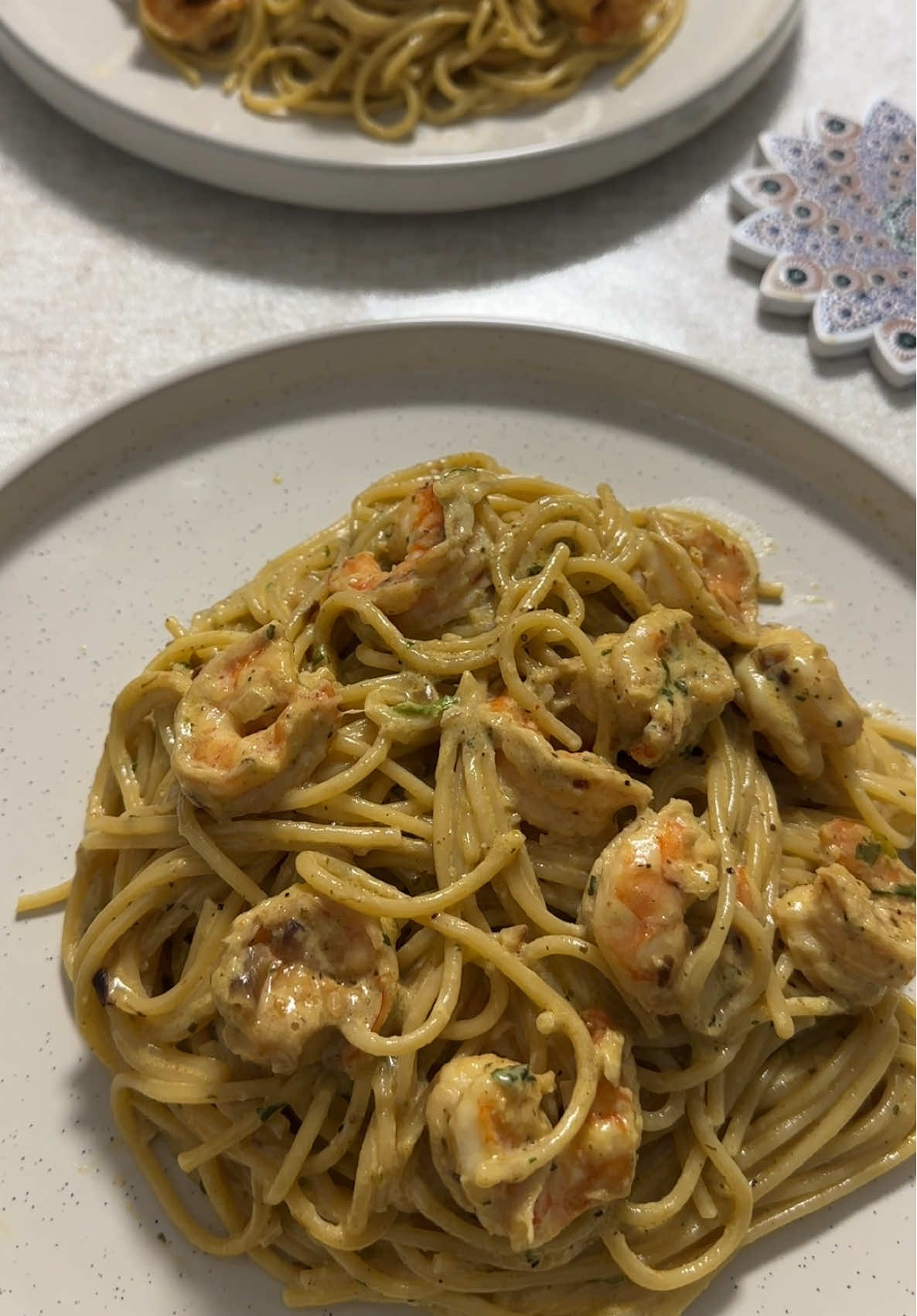 Pâtes crevettes pesto juste incroyable 🍤👩‍🍳 #recettefacile #recetterapide #recettepates #fyppp #prtoi #recette #fyp #crevette #pesto #prt 