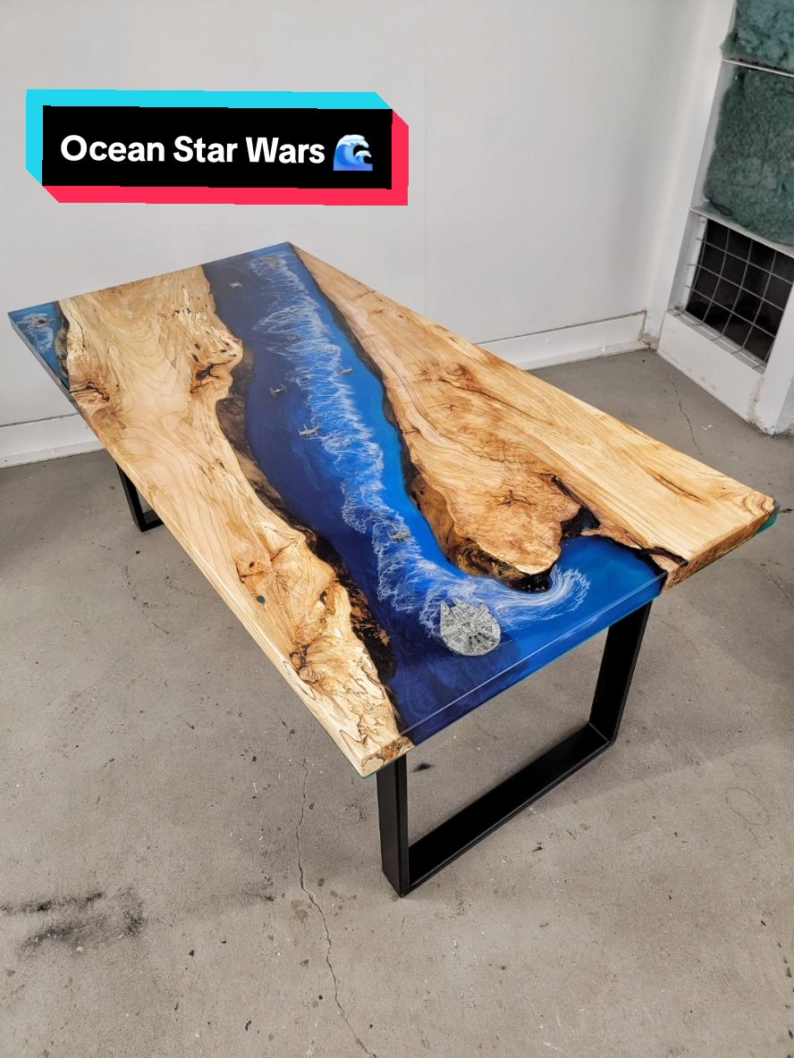 Ocean Star Wars Table 🌊 #ocean #DIY #epoxy #satisfying Link In Bio For A Table Quote 👆