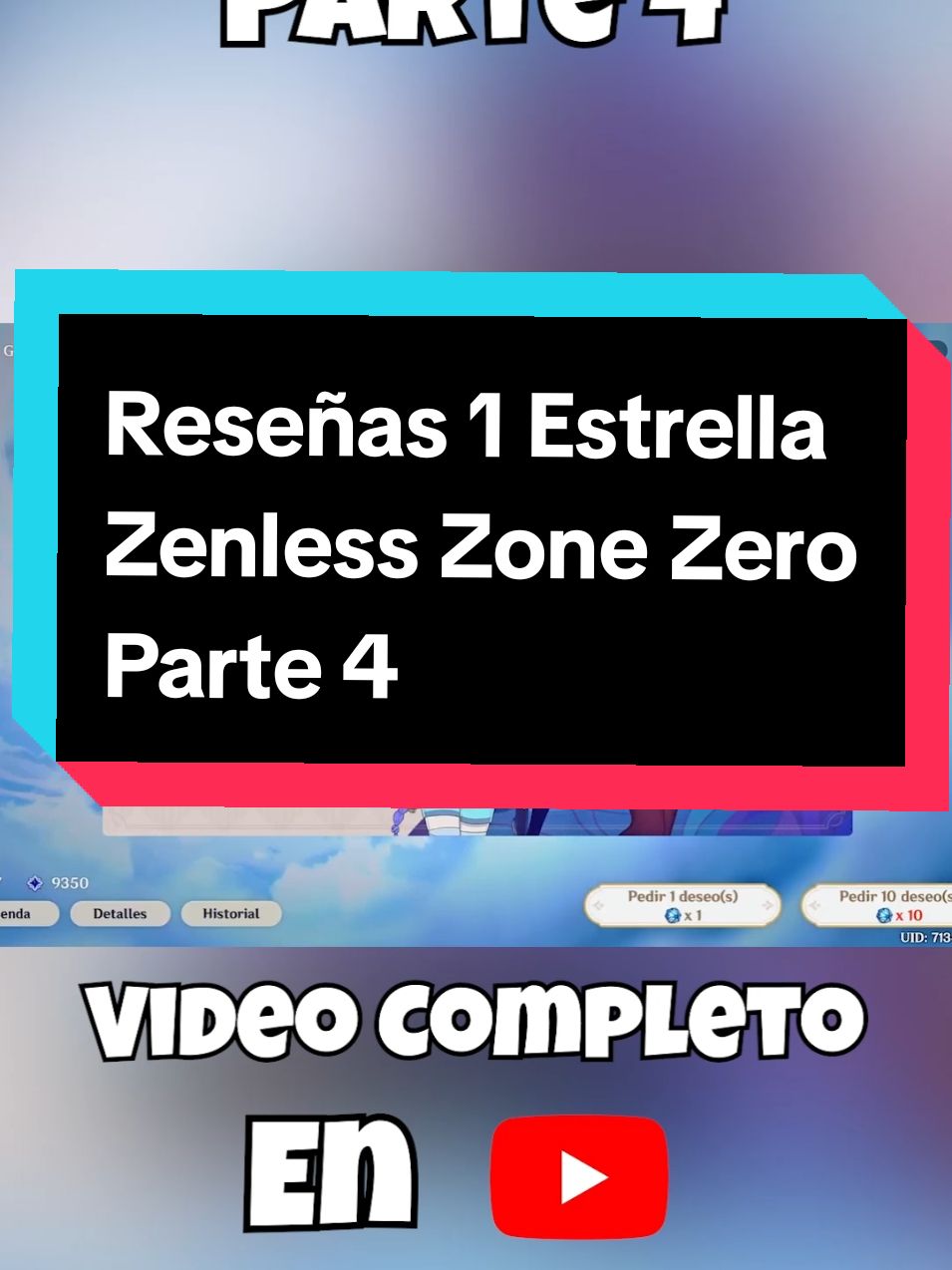 Reseñas 1 estrella Zenless Zone Zero Parte 4 video completo en YT: Yenetro #hoyoverse #hoyoverse #reseñas #playstore #zenlesszonezero #zzz 