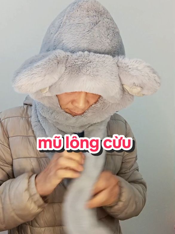 mũ lông cừu #xuhuong#vairal #hangmoive#MuLongCuu##mu3in1 