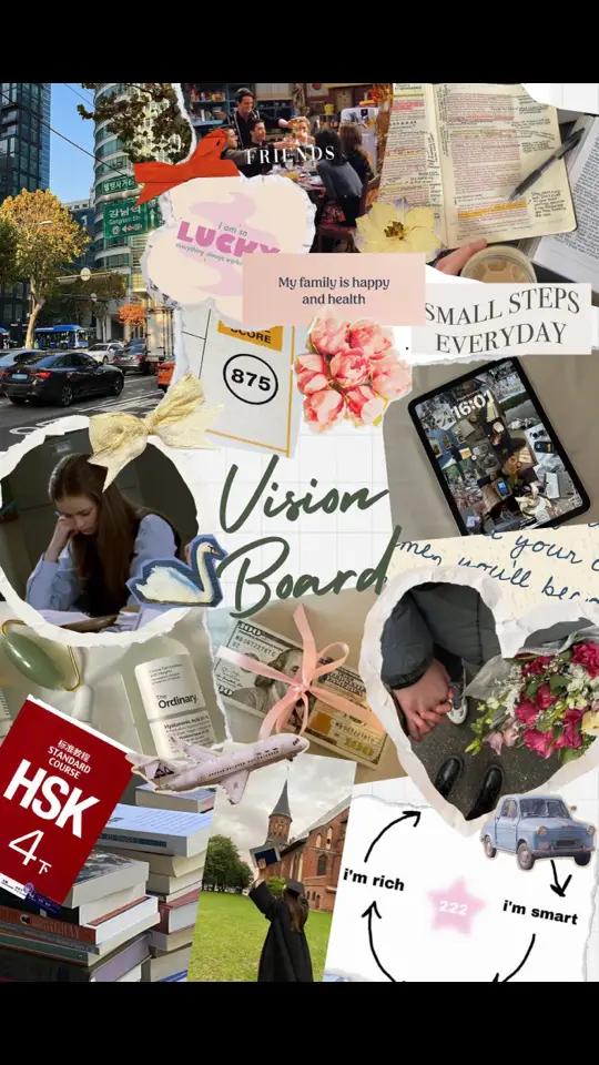 Dạo này thấy mọi người bắt đầu làm vision board cho 2025, tui cũng fomo làm theo. Không biết có thực hiện được hết không, cơ mà sẽ cố gắng 🥺  #visionboard #2025iscoming #manifest 