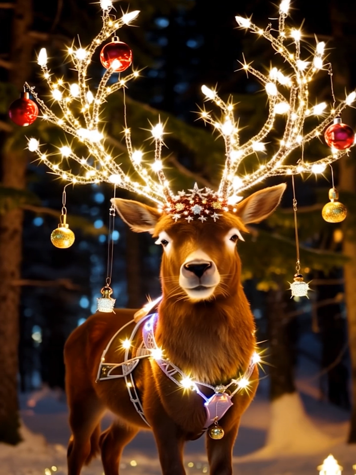 When Christmas Shines The Magical Reindeer #snow #wintersnow #wintervibes #rockingaroundthechristmastree #christmaswreath #christmassnow #winterwonderland #weihnachten #wintercollection #hohoho #rudolph #christmascountdown #weihnachtsmann #hohohoitsavintagechristmas #letsnow #christmas #wintertime❄️ #kindertiktok #santaclaus #christmastime