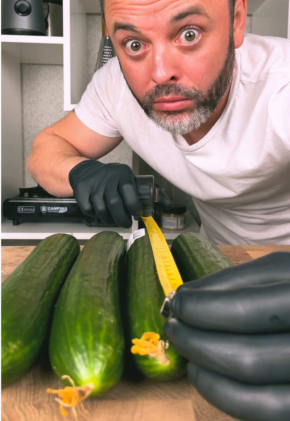 Kimchin cucumbers ))) #alex_is_cooking #Recipe #foodblogger                           First, cut the cucumbers into 2-3 pieces (if they are short-fruited, then do not cut) and make incisions, as in the video, without cutting them completely. Salt well and set aside for 30-40 minutes. Next, we wash and remove moisture very well. For pasta, we take 1 onion, 15-20 cloves of garlic, 15 grams of ginger, 50 ml of soy sauce, 80 ml of fish sauce, 60 ml of water, 20 grams of sugar. Blend everything thoroughly into a homogeneous mass. Add 70 grams of red pepper flakes, 100 grams of green onions and 100 grams of carrots, previously cut into small strips, to this mass. Mix everything and let it brew for at least 30 minutes. Coat the cucumbers well with paste. You can eat it right away, or it's better to put it in the fridge for at least a couple of hours!)