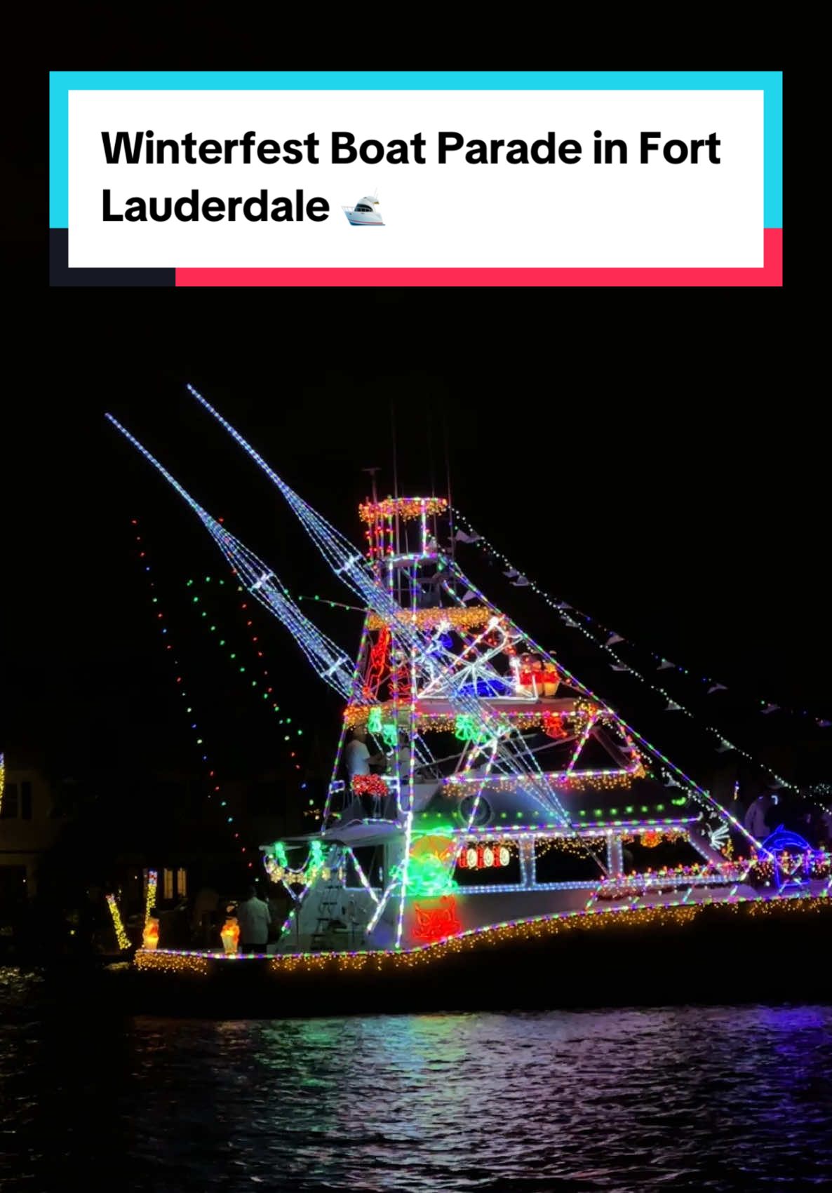 a holiday tradition I can get behind 🛥️ 🎅🏻  #winterfest #didyouknow #tiktokhumanitiescampaign #fortlauderdale #florida #boatparade #christmas #creatorsearchinsights 