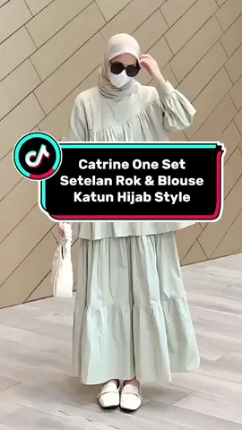 Catrine One Set Setelan Rok & Blouse Katun Linen Hijab Style #fyp #foryou #xybca #cuantanpabatas #oneset #onesetpremium #onesetpolos #gamis #gamismurah #gamiskekinian #ootdhijab #ootdfashion #ootdhijabstyle #ootdinspo 