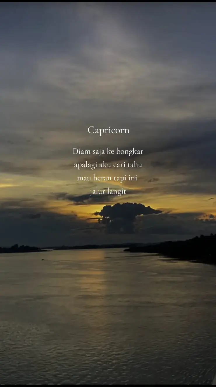 Cukup semesta yang memperlihatkan.. #capri #capricorn 