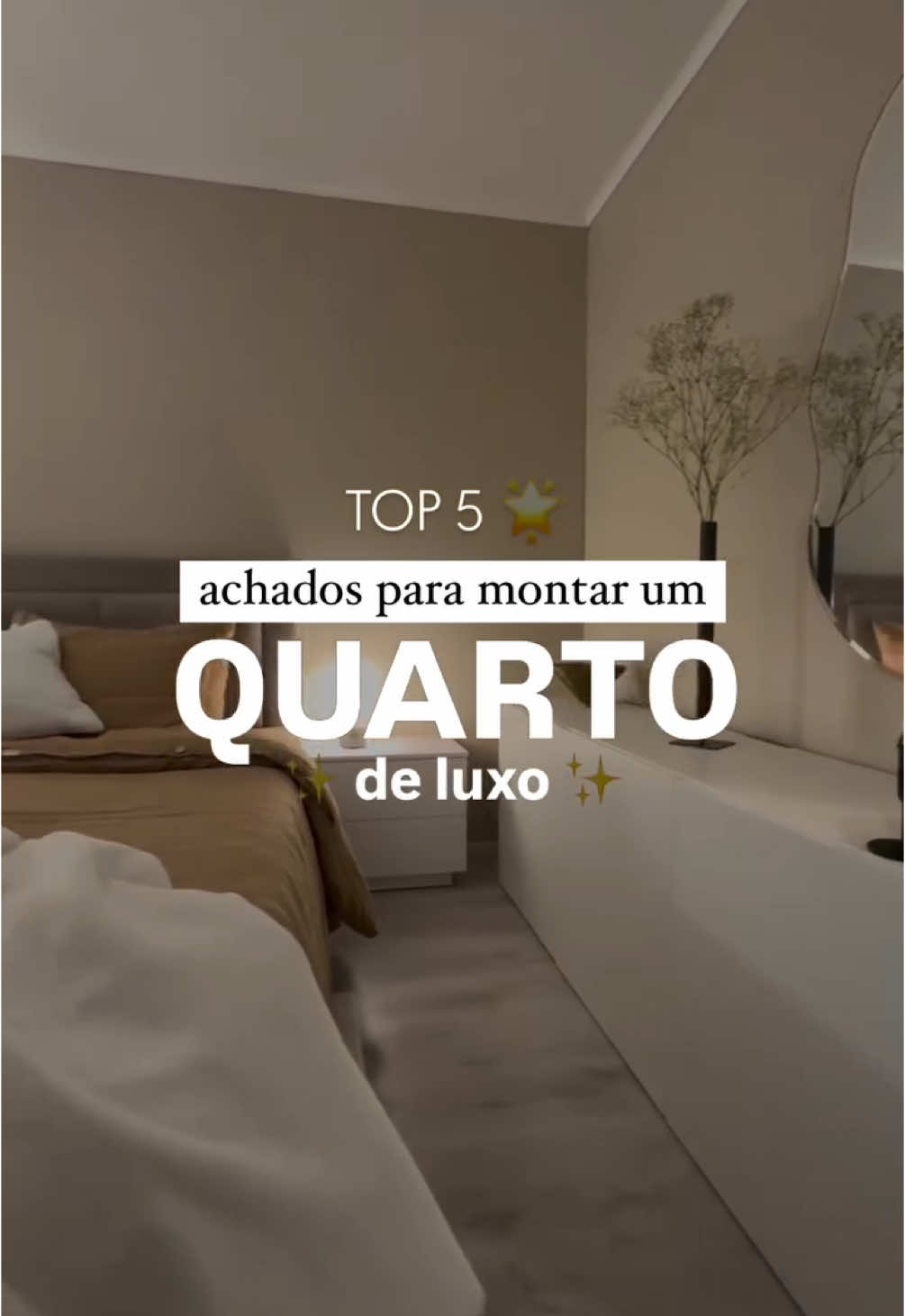 Top 5 achados para montar um quarto de luxo ✨ #quarto #quartodecorado #decoracao #achados 