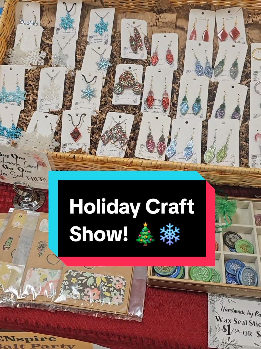 Come see us at the holiday Market today (12/15/24)  until 2pm! Located at the Williamston Middle school!  #shopsmall #craftshow  #holidaymarket #fyp  #SmallBusiness #jewlery #jewlerymaking #resin #resinjewelry 